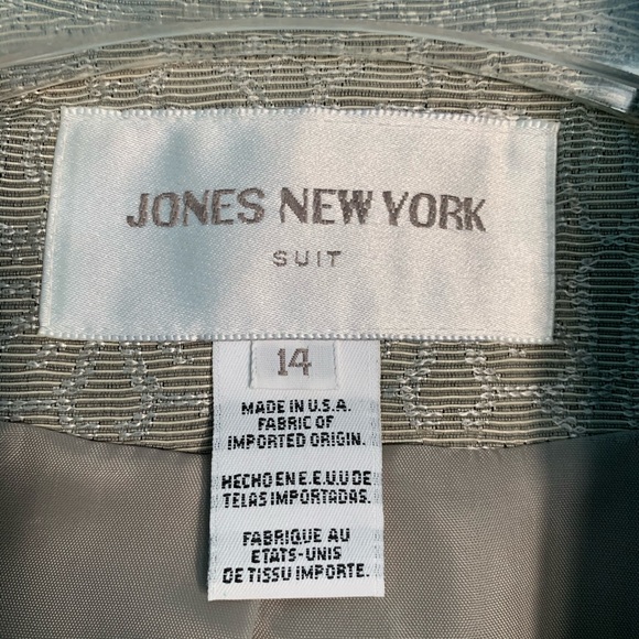 🟢 Toast of the Town Jones New York Suit Set Jacket Skirt New Made USA Taupe 14 - Picture 3 of 17
